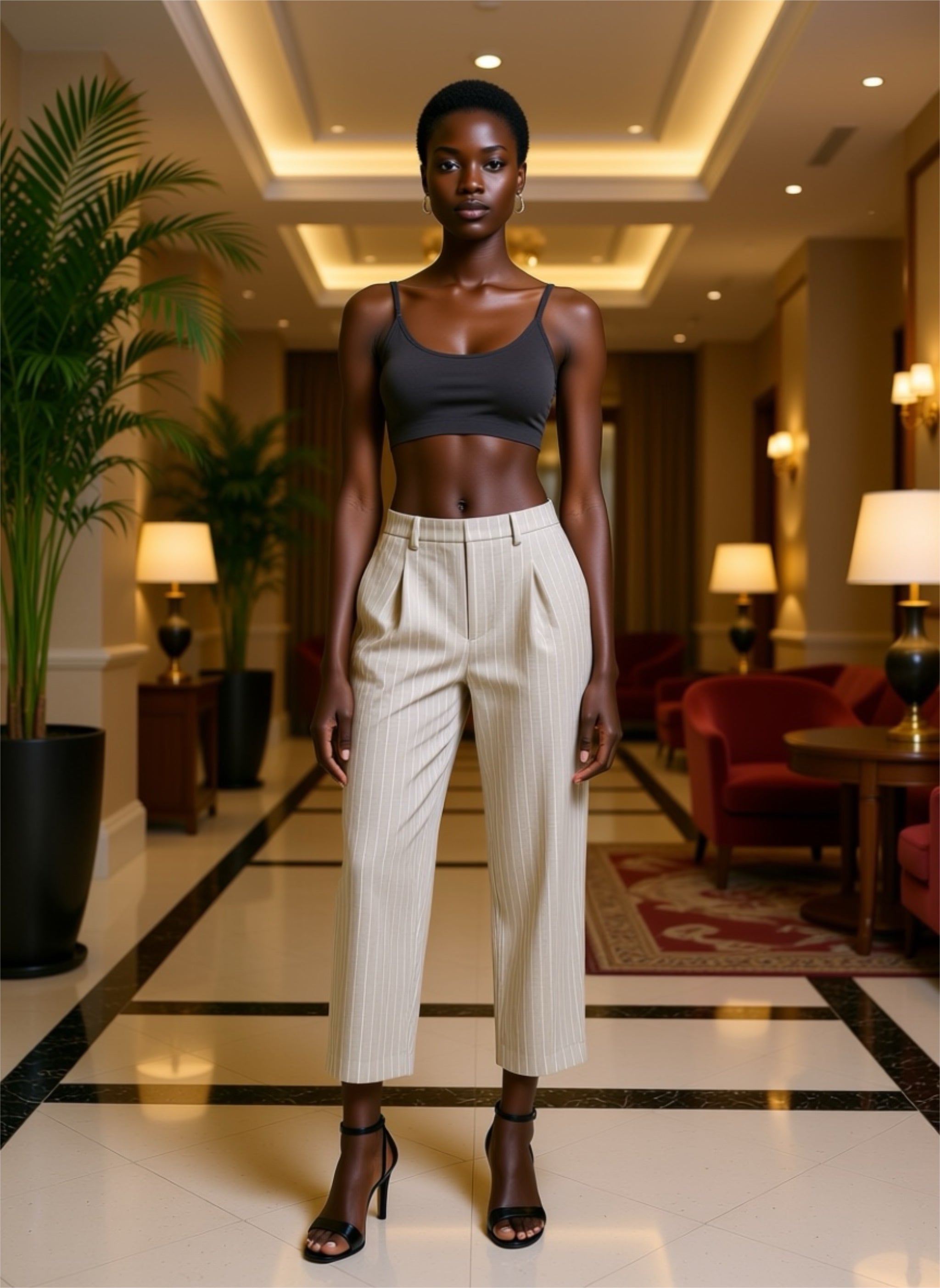 Sandbar Stripes-Linen Blend Pants
